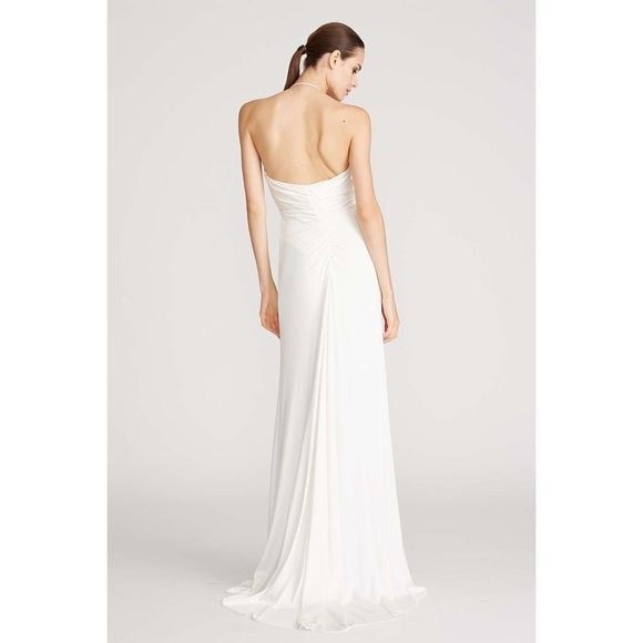 NWT HALSTON GRACE RUCHED JERSEY GOWN - Picture 3 of 10